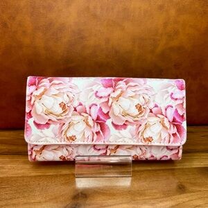 Julia Buxton Winter Peony Printed Vegan Leather Bianca